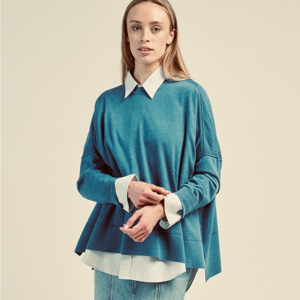 Michael Gabriel Cashmere Pointelle Crew Avatar Knit 100% Cashmere NWT
